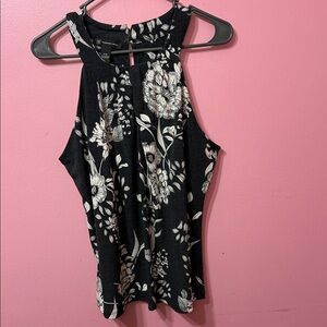 INC International Concepts dark gray Floral Top size p/xl
